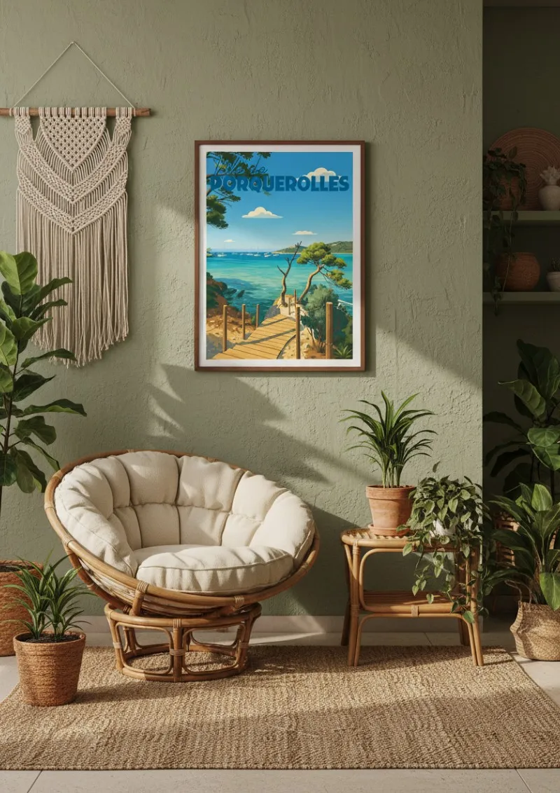 Affiche Porquerolles - Plage (3)