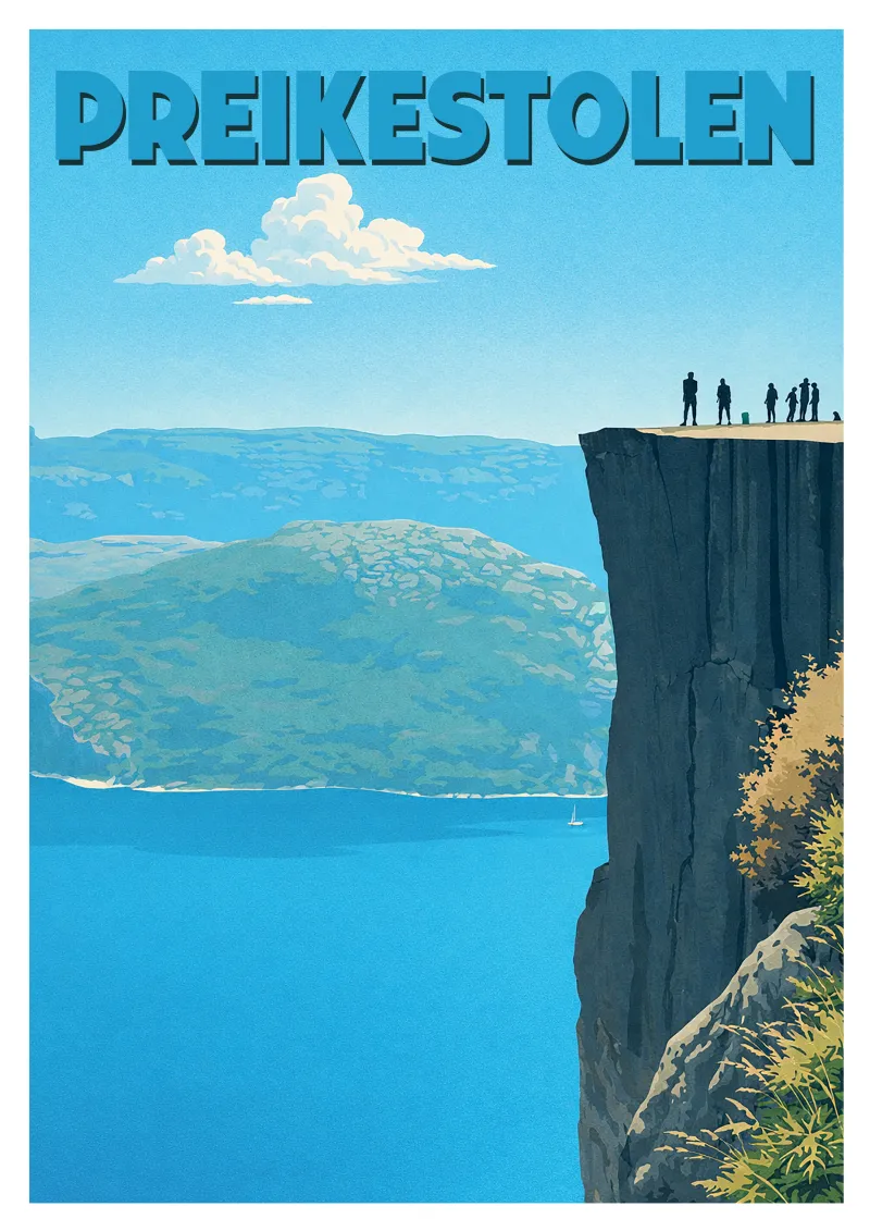 Affiche Preikestolen - Fjord Norvégien