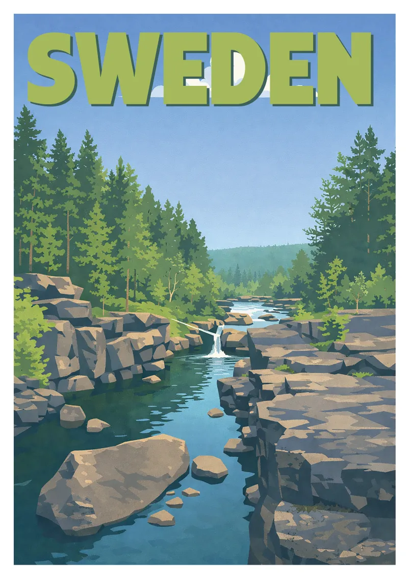 Sweden Poster - Wild Nature