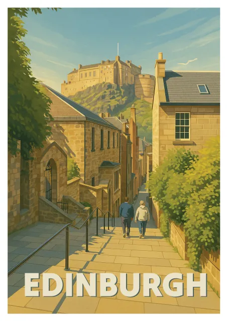 Edinburgh Poster - View of the Castle