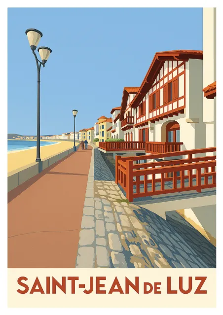 Affiche Saint-Jean-de-Luz - Esprit Basque