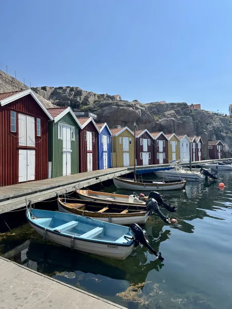 Affiche Smögen - Cabanes colorées sur la côte suédoise (5)