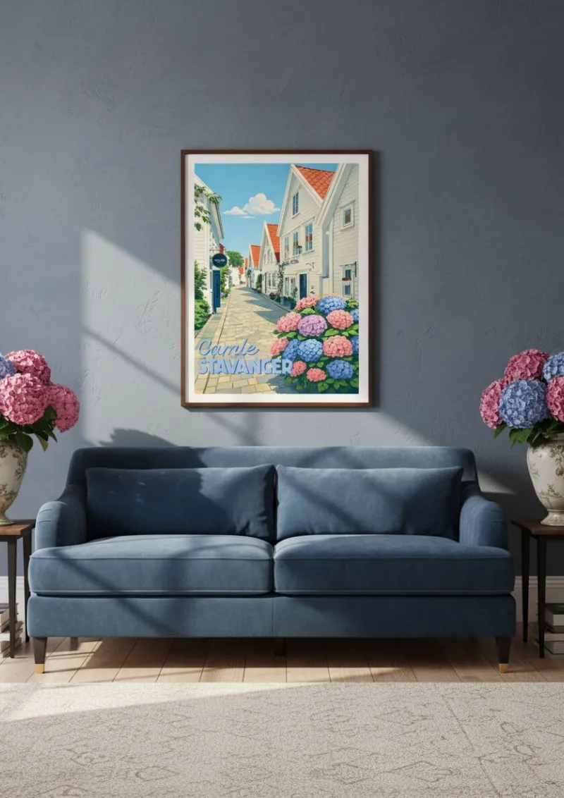 Affiche Stavanger - Le charme blanc de la vieille ville norvégienne (4)