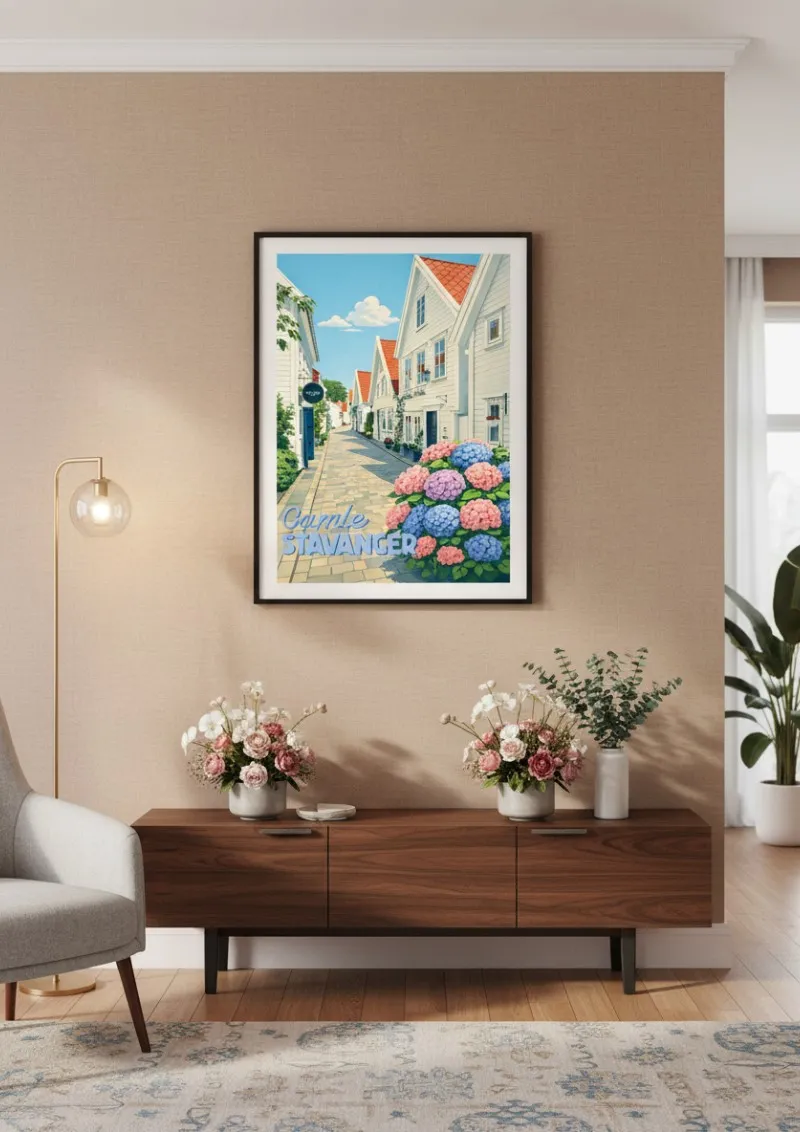 Affiche Stavanger - Le charme blanc de la vieille ville norvégienne (2)