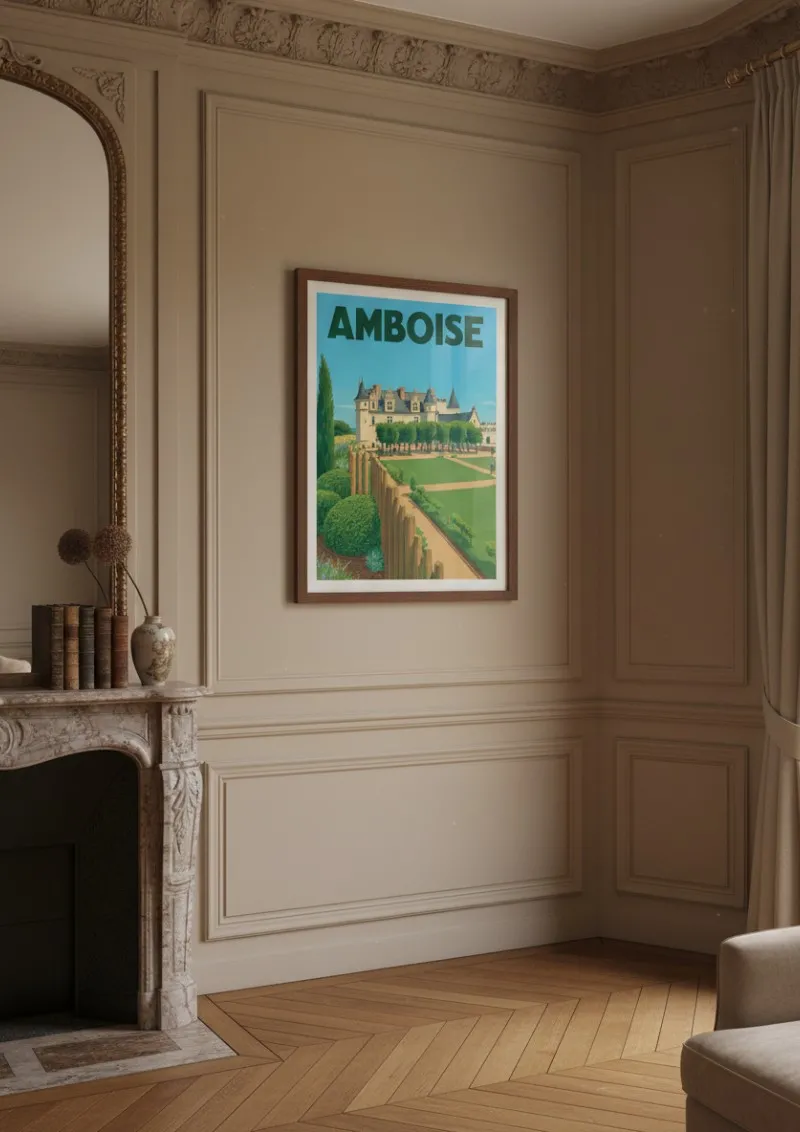 Affiche Amboise - Le jardin du château (2)