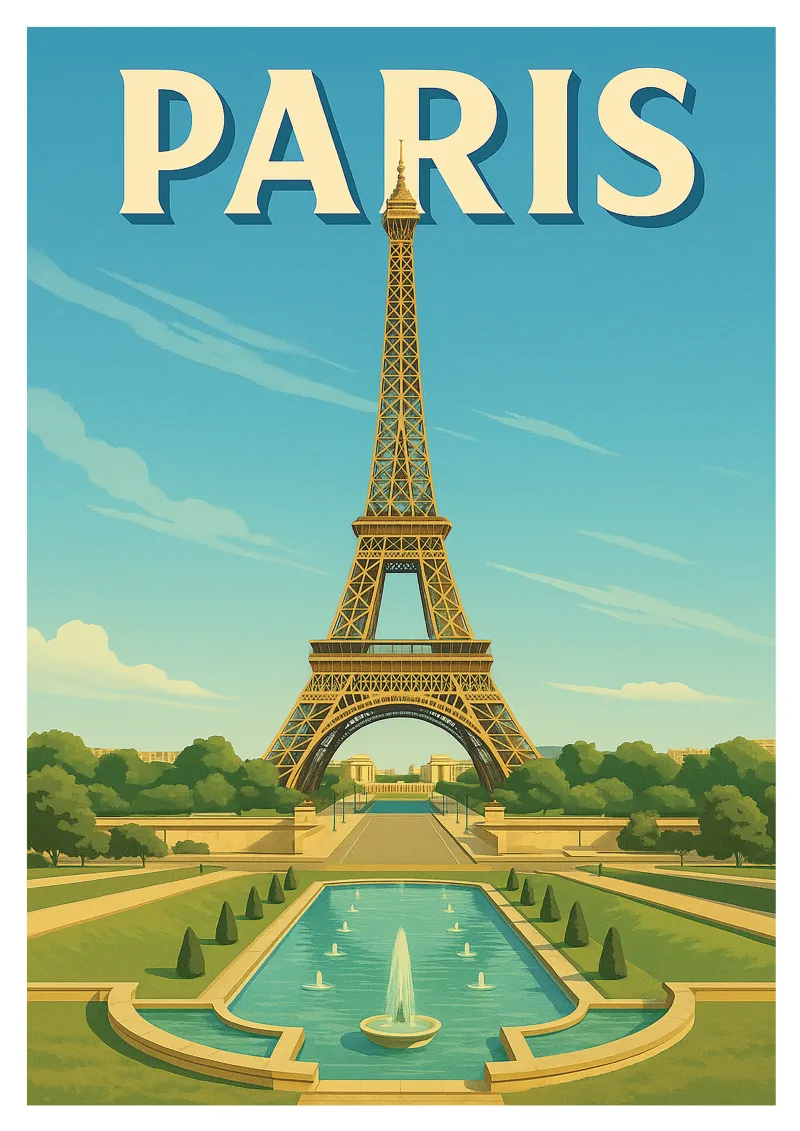 Affiche Paris - La Tour Eiffel au lever du jour