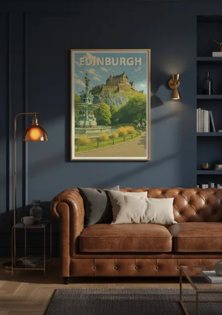 Affiche Edinburgh - Les jardins du château (2)