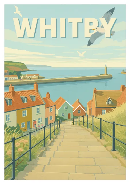 Affiche Whitby - Le village