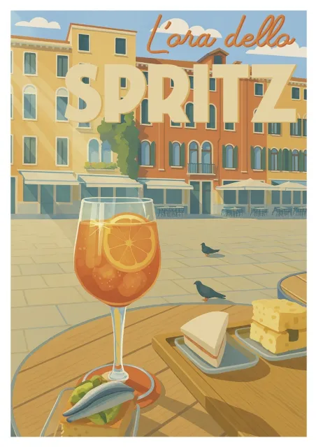 Affiche L’Ora dell’Aperitivo - Spritz en terrasse