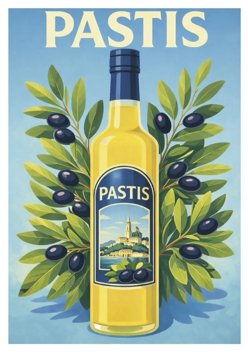Affiche Pastis - Esprit de Provence