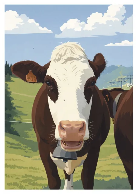 Affiche vache - Rencontre en Alpage